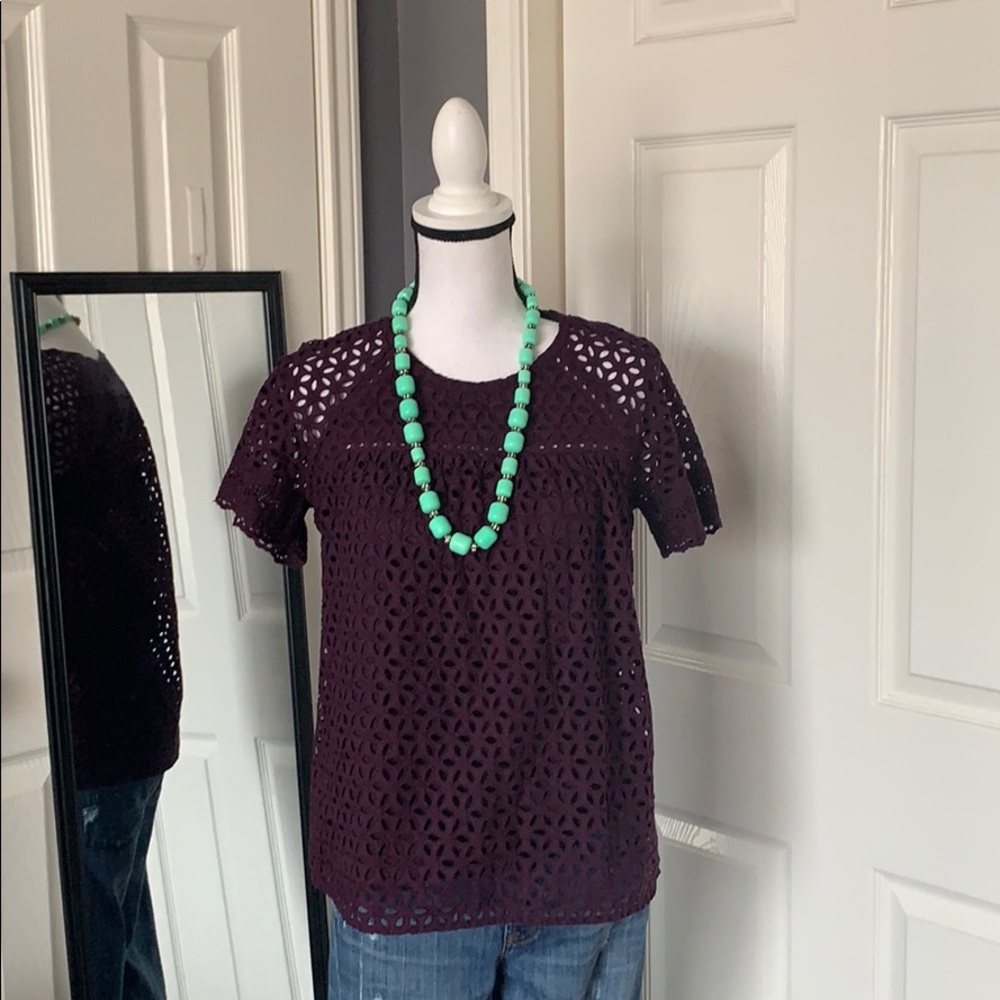 ⬇️REDUCED!! J.Crew Eyelet Top - Picture 3 of 8